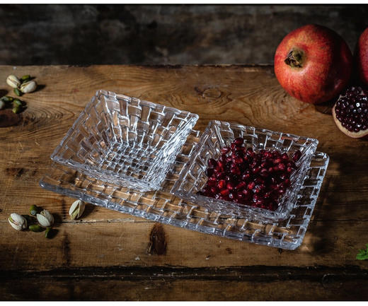 Nachtmann水晶果盘进口玻璃家用干果碟水果沙拉盘5件套 商品图1