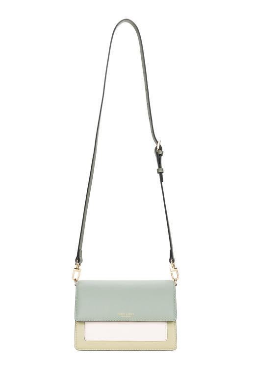 PIERRE CARDIN‘都市时尚’系列时髦拼接色牛皮包女士单肩斜挎包 商品图4