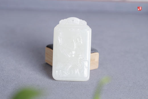 和田白玉【普贤菩萨】吊坠， 配精美挂绳 商品图2