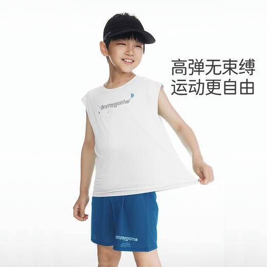 onmygame男童运动背心儿童吸湿排汗透气夏装2024新款男孩无袖T恤 商品图3