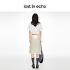 [断码]lost in echo2024春夏新品设计师品牌交叉镂空纯色短款T恤上衣 商品缩略图4