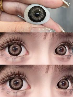 【店主实拍】新品黑金棕色大直径-赫拉欧珀-14.5mm-着色14.4mm【年抛 0-1000度 无525/575】