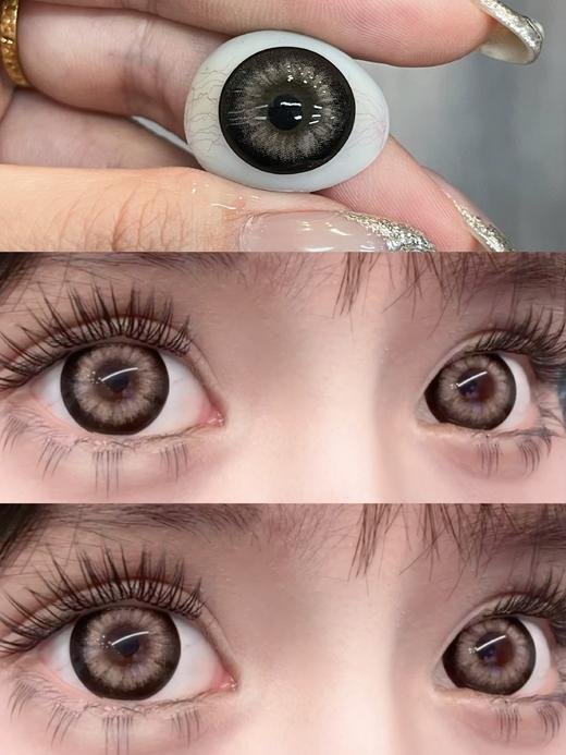 【店主实拍】新品黑金棕色大直径-赫拉欧珀-14.5mm-着色14.4mm【年抛 0-1000度 无525/575】 商品图0