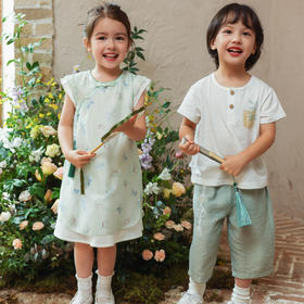 棉果果夏季新品纯棉竹节棉男童国风T恤M212140224256