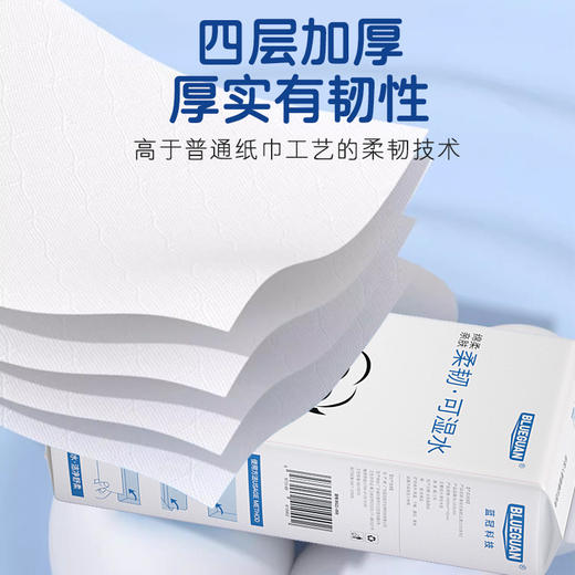 「悬挂式抽纸！4层加厚可湿水」悬挂式抽纸软抽卫生纸挂式抽纸整箱居家日用大包加厚餐巾纸巾 商品图1