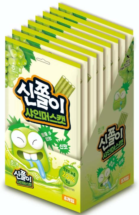 海太 青葡萄味长条软糖96g 해태 신쫄이 샤인머스캣96g(8개입) 商品图0