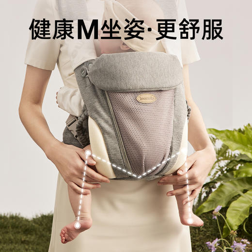 imomoto婴儿背带轻便外出宝宝简易前抱式多功能双肩新生儿宝宝抱娃神器 商品图4