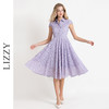 LIZZY优雅赫本风气质翻领收腰文艺范大摆蕾丝连衣裙8013 商品缩略图0