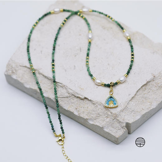 万物三千｜绿度母孔雀石珍珠项链 商品图4