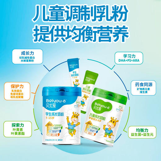 贝尤爱 学生成长奶粉新西兰牛初乳母乳低聚糖均衡营养儿童成长学习水解蛋黄粉 免疫蛋白乳铁蛋白调制乳粉 商品图2