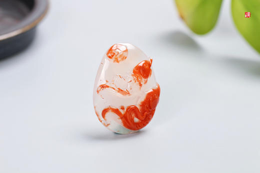 南红冰飘【锦鲤跃龙门】吊坠， 配精美挂绳 商品图2