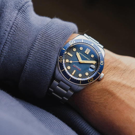 英国SPINNAKER三角帆Croft MidSize复古机械表潜水防水夜光SP5100 商品图5