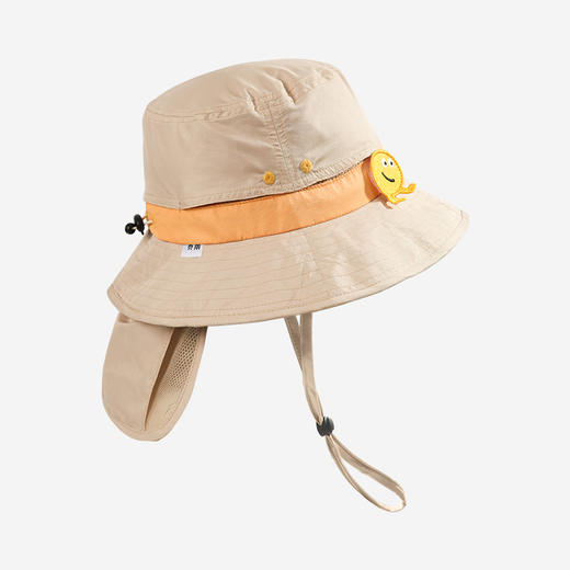 觅雨儿童多功能防晒渔夫帽 拿铁咖 商品图0