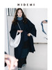 HIDEMI 简约设计感撞色翻边廓形拼接翻驳领长风衣 商品缩略图2