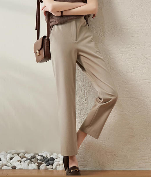 【哥弟同厂】夏季薄款九分直筒西装裤 宽松高腰显瘦职业休闲烟管裤 驾驭各种腿型 通勤必备烟管裤 腿型修容大师 商品图9