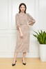 Le Malene 豹纹印花灯笼袖系腰连衣裙 11763 商品缩略图4