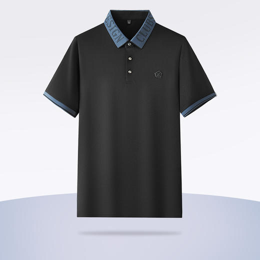 【Q】【桑蚕丝】【新款DPF】大依优型大码短袖Polo衫翻领加肥加大男装大号大码上衣男士休闲半袖夏季 商品图1