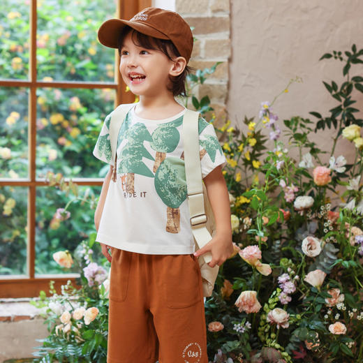 棉果果夏季新品男童索罗娜短袖T恤M212140224278 商品图0