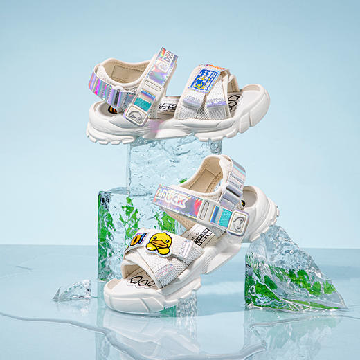 B.Duck小黄鸭童鞋儿童凉鞋男童小孩夏季鞋子百搭运动鞋 B2485062 商品图3
