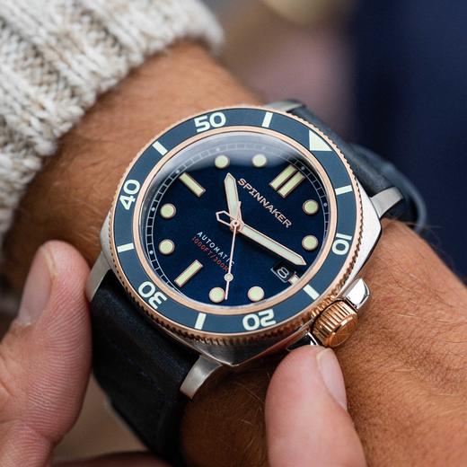 英国SPINNAKER三角帆HULL复古自动机械手表潜水陶瓷圈夜光SP5088 商品图4