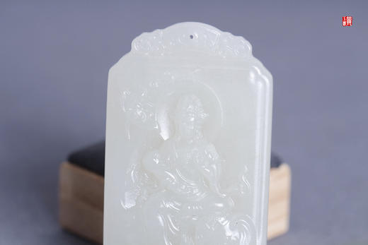 和田白玉【普贤菩萨】吊坠， 配精美挂绳 商品图4