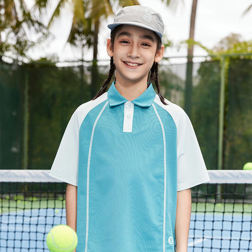 onmygame儿童短袖T恤2024年吸湿排汗男女童POLO衫凉感透气上衣夏 商品图4
