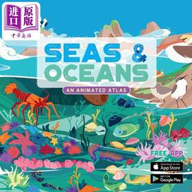 【中商原版】海洋图谱 An Animated Atlas Seas & Oceans 英文原版 儿童科普绘本 科学知识百科图画书 精装进口 儿童读物