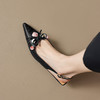 【预售5天】优雅个性，花朵蝴蝶结里外全皮包头高跟鞋MT&ML3296 商品缩略图4