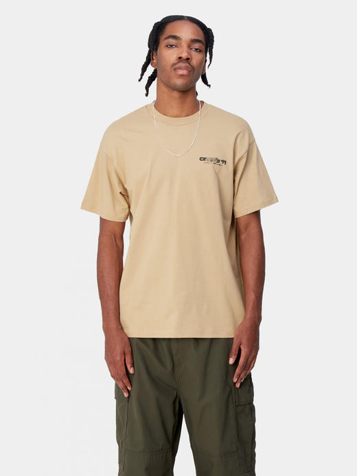 卡哈特  WIP墨水渗色标语印花 宽松圆领短袖T恤 4色 Z-11603 商品图2