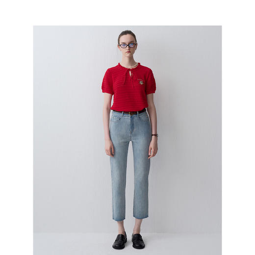 TeenieWeenie小熊卡通牛仔裤女夏季女牛仔裤TTTJ242503T 商品图2