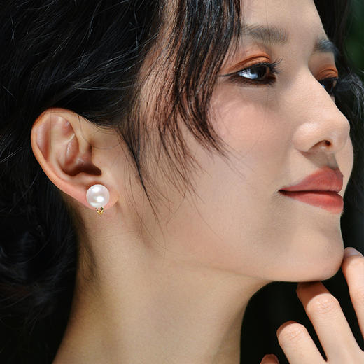 MANREYA玛芮雅“繁花银镀白金爱迪生珍珠耳夹项链礼盒套装没耳洞也能戴，《蘩花》汪小姐同款 商品图6