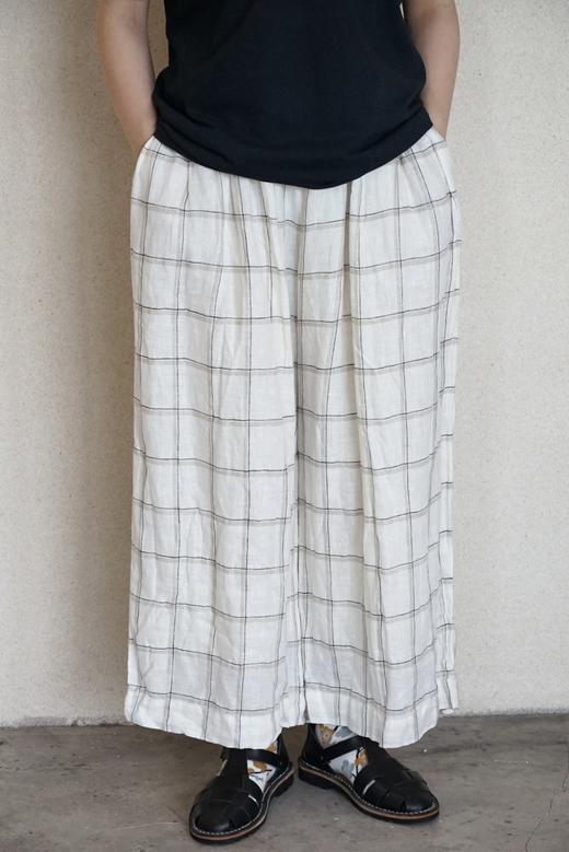 （5折）Antiquites ichi格纹阔腿裤 商品图0