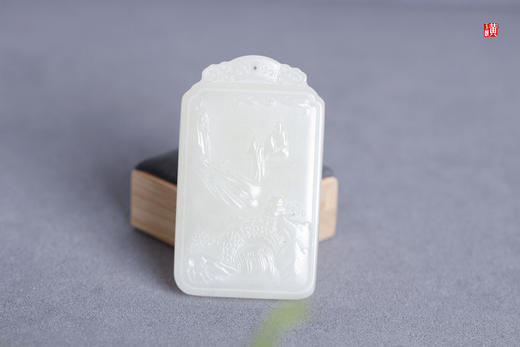 和田白玉【普贤菩萨】吊坠， 配精美挂绳 商品图3