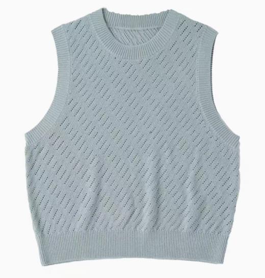 步履不停/4A14033C/毛织镂空感背心 商品图5