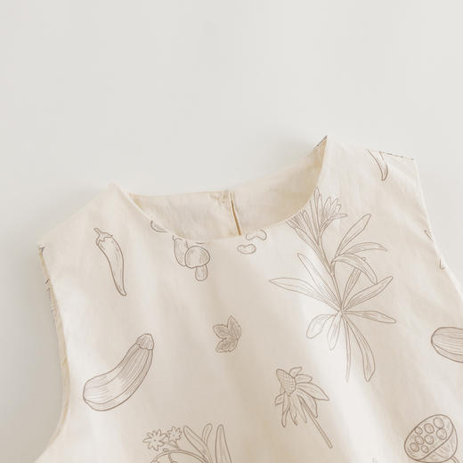 【马克珍妮 芦芙】2024年夏装女童清新果蔬纯棉花苞背心裙240367 商品图3