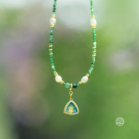 万物三千｜绿度母孔雀石珍珠项链