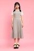 ANSUABEL 浅灰色镂空设计感压褶背心裙 11761 商品缩略图1