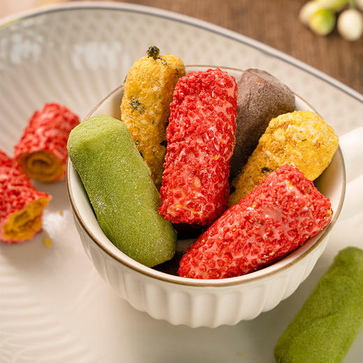 【三重口味，拉丝奶酥】牛轧拉丝奶酥卷咸蛋黄蛋卷，内陷酥脆薄脆拉丝，多种口味蛋卷雪花酥糕点网红零食QQ 商品图1