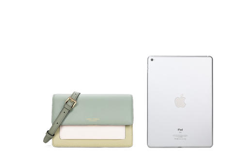 PIERRE CARDIN‘都市时尚’系列时髦拼接色牛皮包女士单肩斜挎包 商品图8