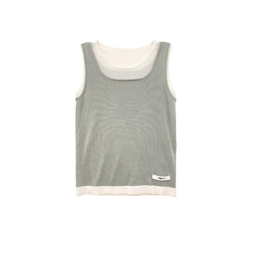 撞色假两件背心 商品图0