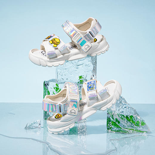 B.Duck小黄鸭童鞋儿童凉鞋男童小孩夏季鞋子百搭运动鞋 B2485062 商品图4