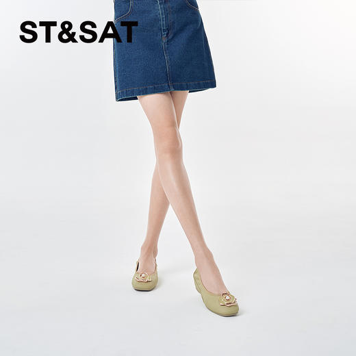 星期六优雅花扣坡跟鞋SSC111130I 商品图9