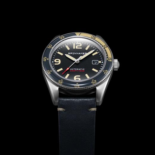英国SPINNAKER三角帆FLEUSS双色圈潜水机械表男士复古水鬼SP5055 商品图0