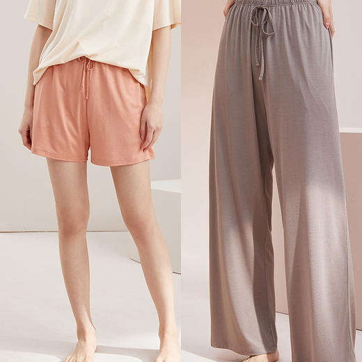 【可外穿夏款家居裤 睡裤 】醋酸丝柔棉 牛奶般丝滑 轻薄透气更亲肤 商品图0