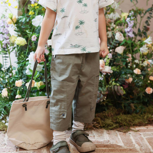 棉果果夏季新品男童纯棉弹力棉梭织七分裤M212201224284 商品图0