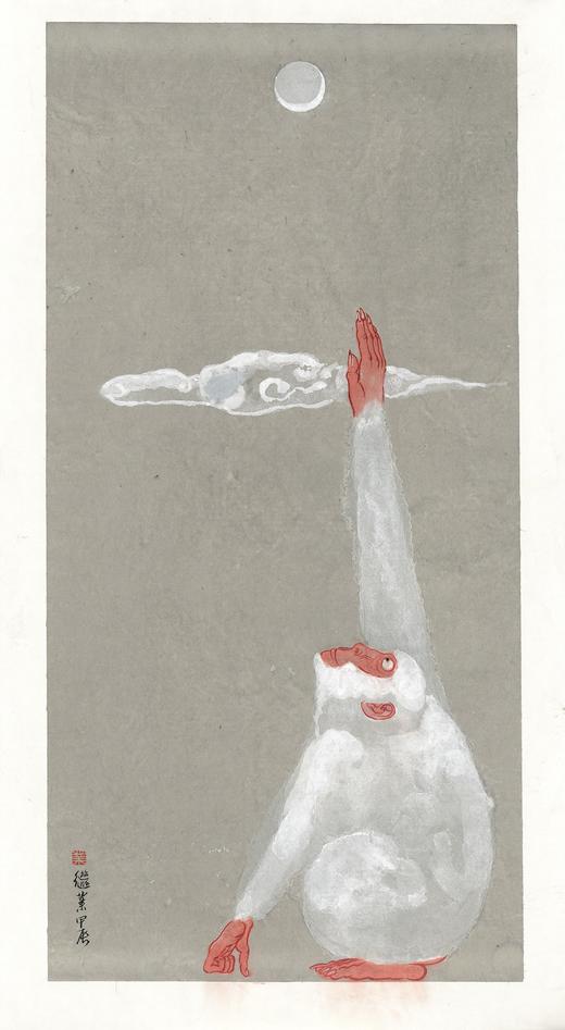 薛继业水墨高精版画画心无框群猫、蓝鲸、桃花坞、红莲 商品图3