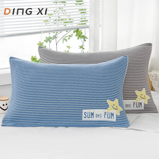 【透气舒适枕巾！多色可选！】24新款枕巾三层纱布成人儿童全棉家用情侣加厚吸汗枕头巾-24XPXH032 商品图3