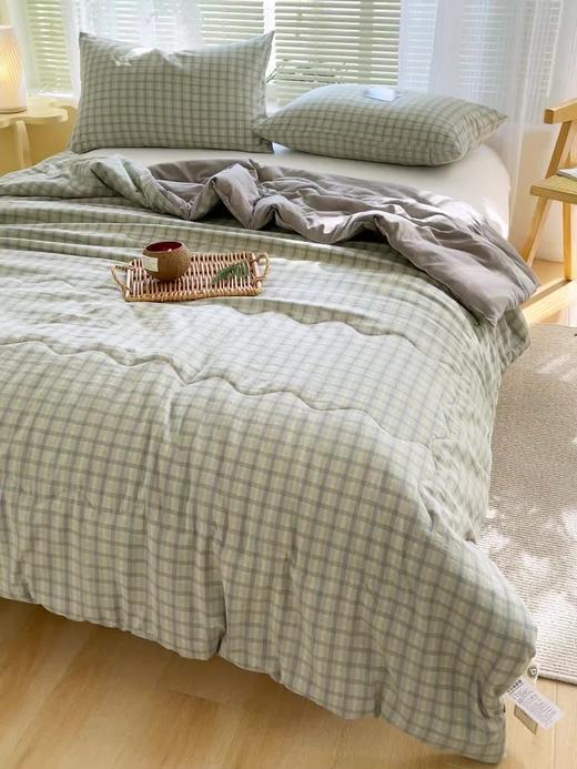 无印风格子云朵棉夏被200*230cm 商品图13