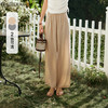 凉凉冰丝  高级褶皱肌理感OLrain欧芮儿法式冰爽休闲裤女夏季2023新款高腰垂感阔腿防晒裤子 商品缩略图13
