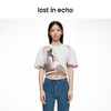 lost in echo2024春夏新品设计师品牌光影印花交叉镂空短款T恤 商品缩略图2